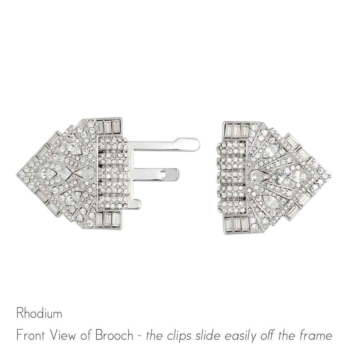 Jackie Double Clip Brooch - Jubilee Jones