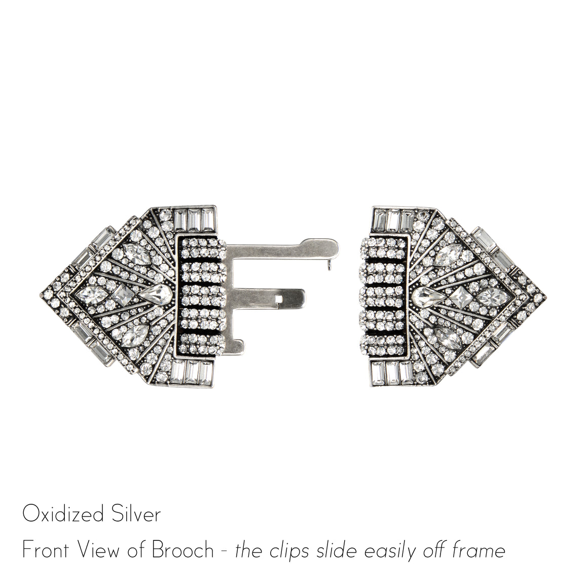 Jackie Double Clip Brooch - Jubilee Jones